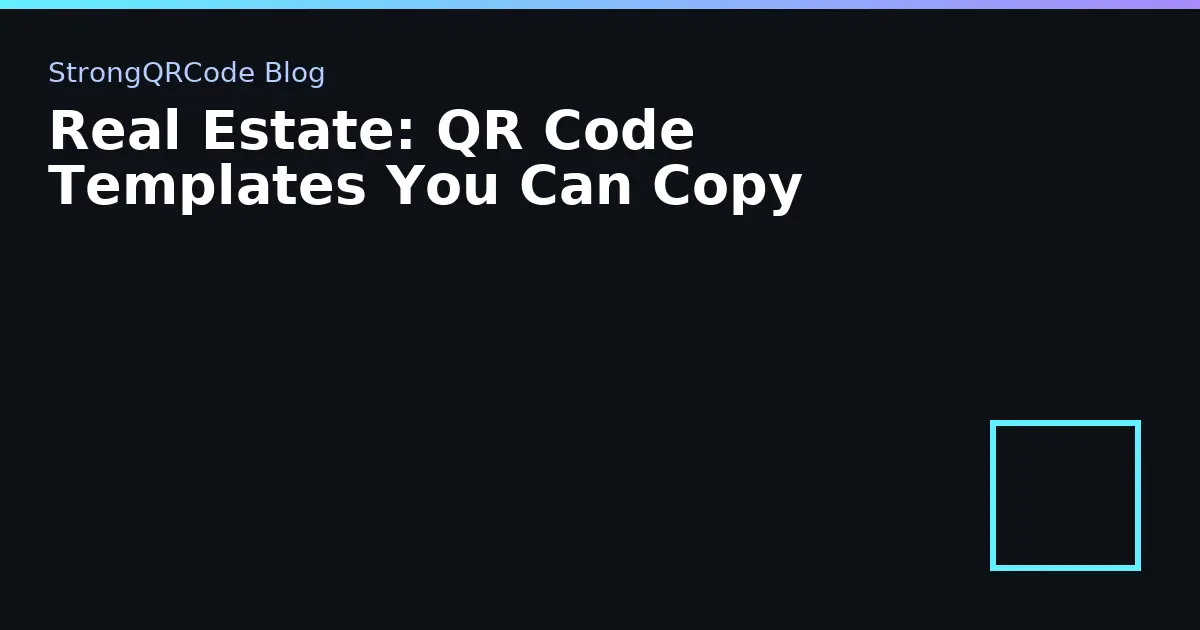 Real Estate: QR Code Templates You Can Copy thumbnail